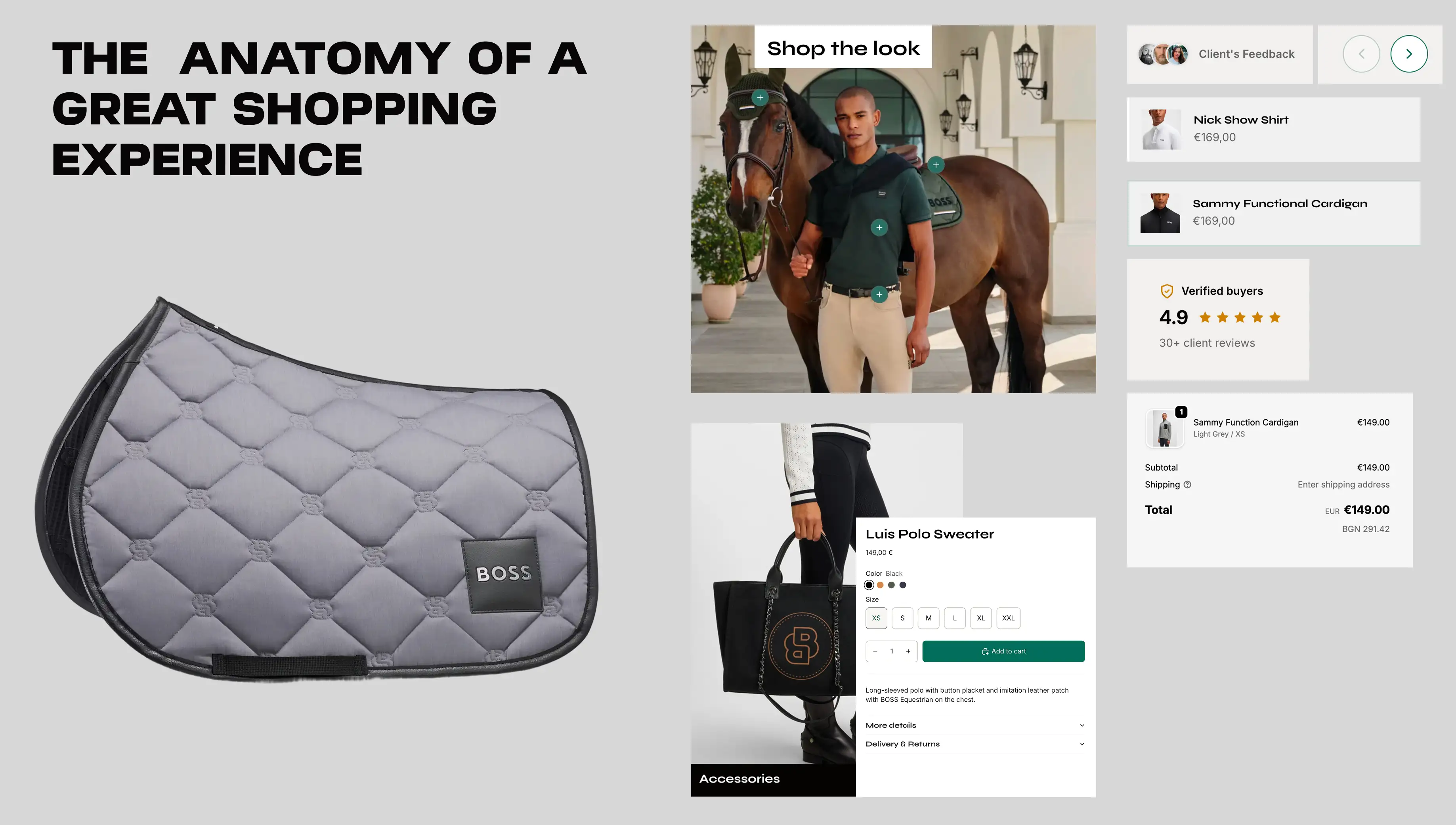 The anatomy of a great shopping experience — product, lookbook and checkout details