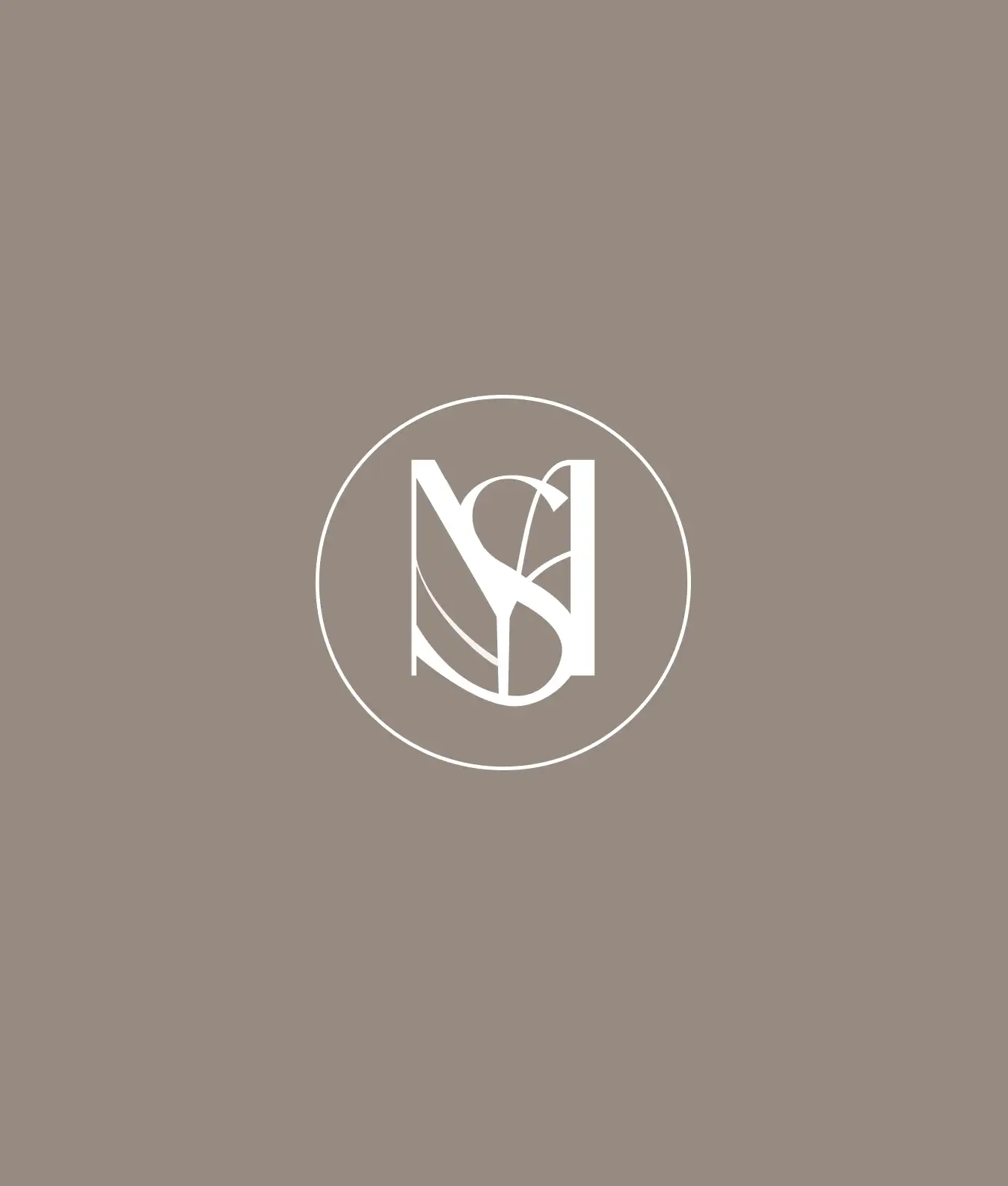 MYSA monogram on a warm taupe field